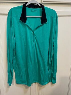 Under Armour Teal Performance HeatGear Shirt with Black Neckband